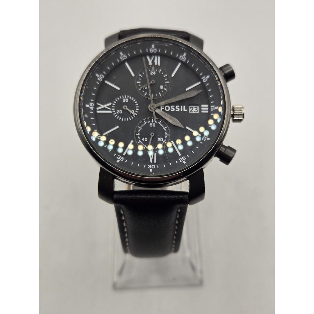 Fossil BQ1004 Rhett Stainless Steel Chronograph Watch. New Butterfly Clasp Band!
